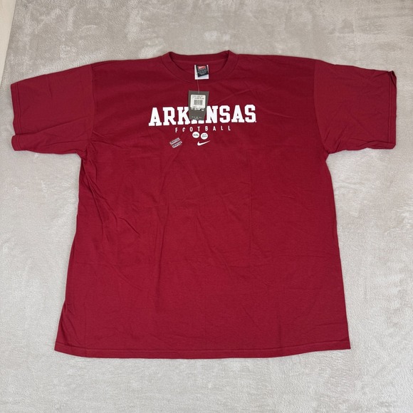 Nike Other - NWT‎ Vintage 90s Nike Arkansas Razorback Football NCAA Shirt Mens 2XL Red